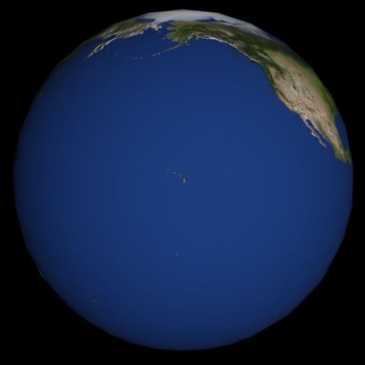 High Quality Rotating Earth Model Low-poly 3D model_52