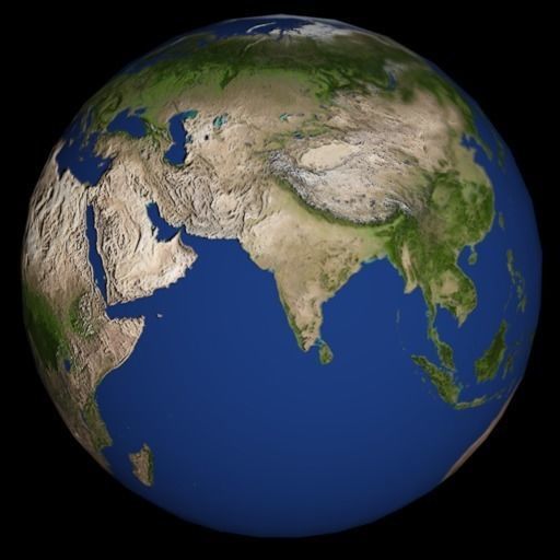 High Quality Rotating Earth Model Low-poly 3D model_18