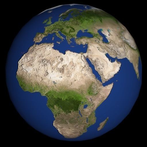 High Quality Rotating Earth Model Low-poly 3D model_5