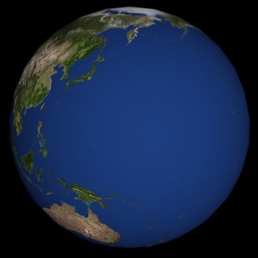 High Quality Rotating Earth Model Low-poly 3D model_44