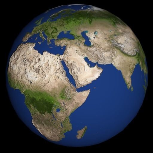 High Quality Rotating Earth Model Low-poly 3D model_14