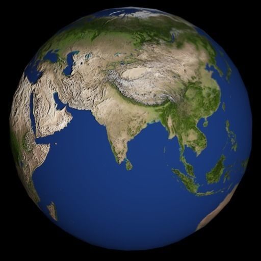 High Quality Rotating Earth Model Low-poly 3D model_19