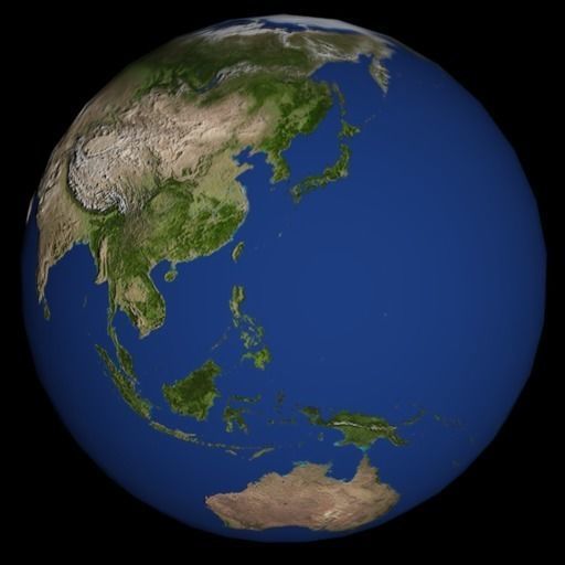 High Quality Rotating Earth Model Low-poly 3D model_31
