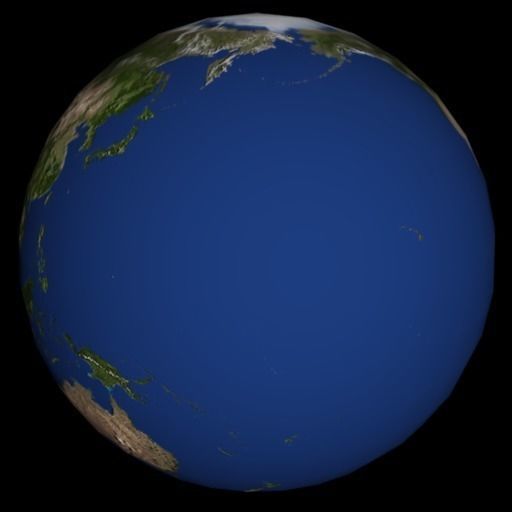 High Quality Rotating Earth Model Low-poly 3D model_45