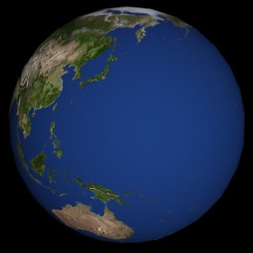 High Quality Rotating Earth Model Low-poly 3D model_36