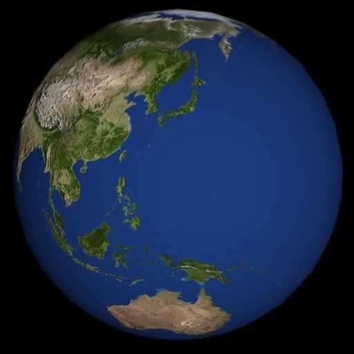 High Quality Rotating Earth Model Low-poly 3D model_38