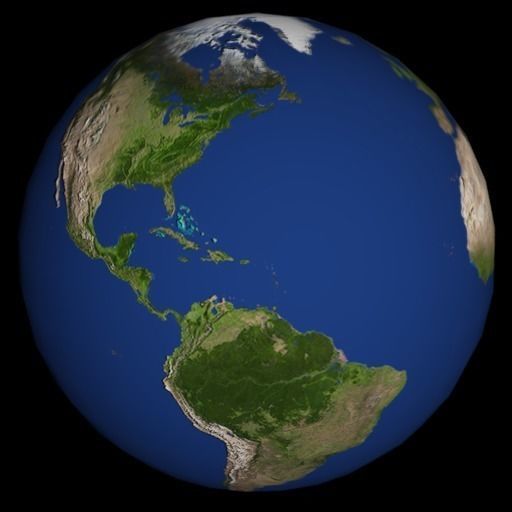 High Quality Rotating Earth Model Low-poly 3D model_10