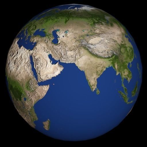 High Quality Rotating Earth Model Low-poly 3D model_17