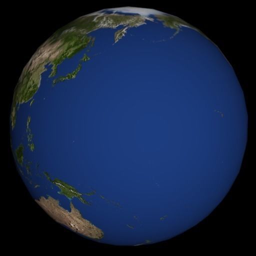 High Quality Rotating Earth Model Low-poly 3D model_43