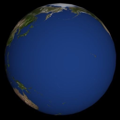High Quality Rotating Earth Model Low-poly 3D model_47