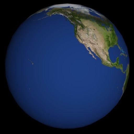 High Quality Rotating Earth Model Low-poly 3D model_62