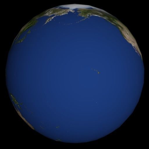 High Quality Rotating Earth Model Low-poly 3D model_50