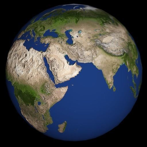 High Quality Rotating Earth Model Low-poly 3D model_13