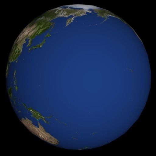 High Quality Rotating Earth Model Low-poly 3D model_41