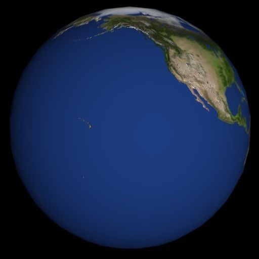 High Quality Rotating Earth Model Low-poly 3D model_57