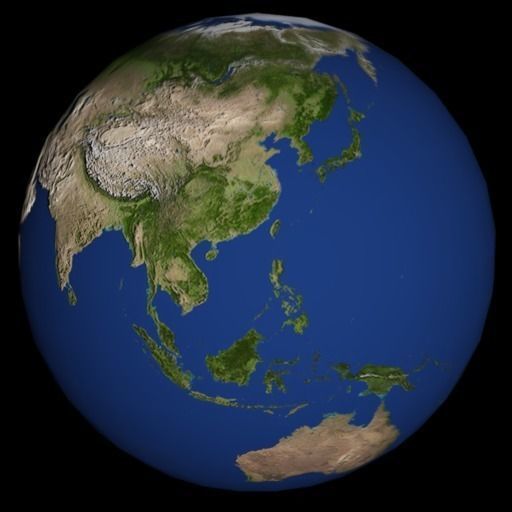 High Quality Rotating Earth Model Low-poly 3D model_28