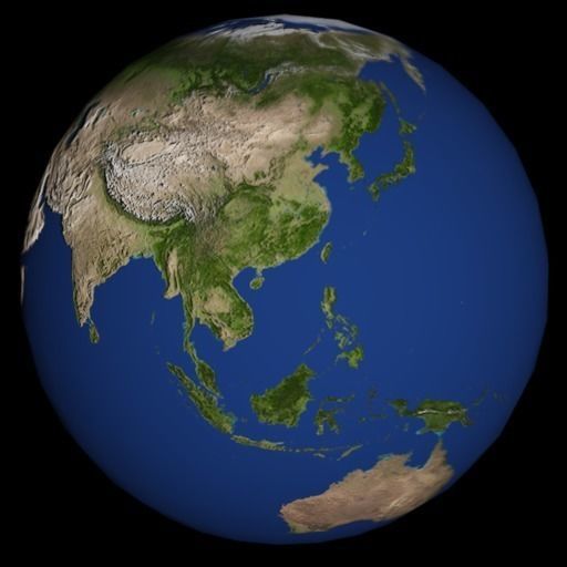 High Quality Rotating Earth Model Low-poly 3D model_34