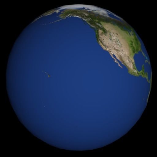 High Quality Rotating Earth Model Low-poly 3D model_60