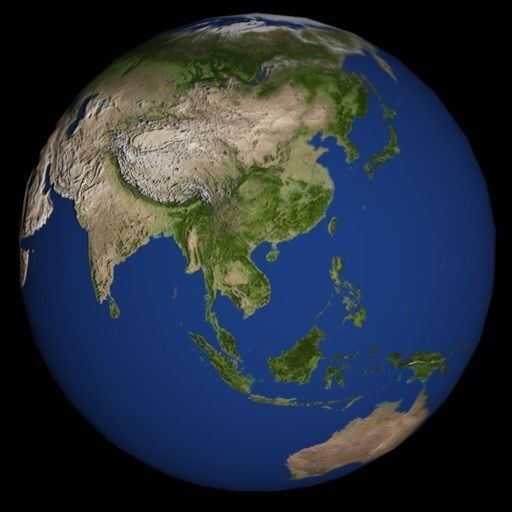 High Quality Rotating Earth Model Low-poly 3D model_30