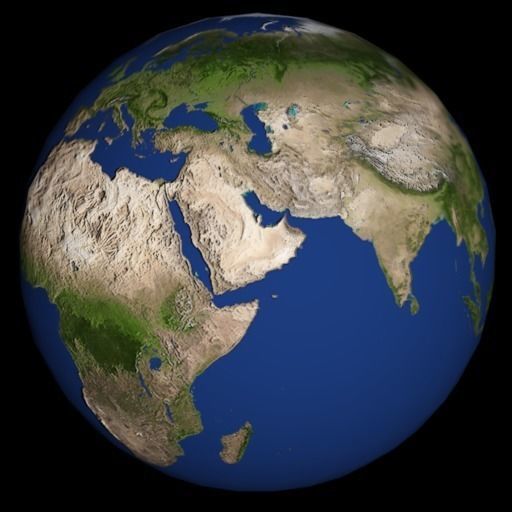 High Quality Rotating Earth Model Low-poly 3D model_15