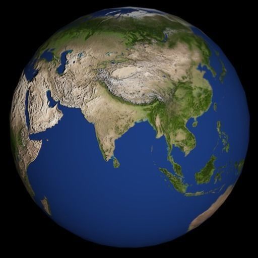 High Quality Rotating Earth Model Low-poly 3D model_22