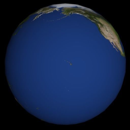High Quality Rotating Earth Model Low-poly 3D model_58