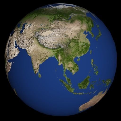 High Quality Rotating Earth Model Low-poly 3D model_25