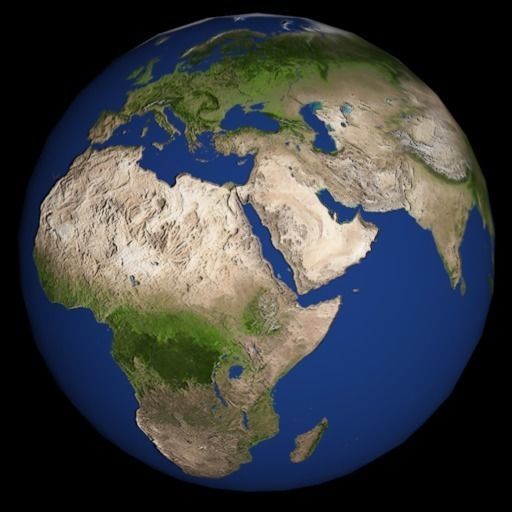 High Quality Rotating Earth Model Low-poly 3D model_6