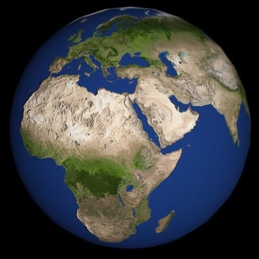 High Quality Rotating Earth Model Low-poly 3D model_3