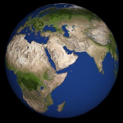 High Quality Rotating Earth Model Low-poly 3D model_9