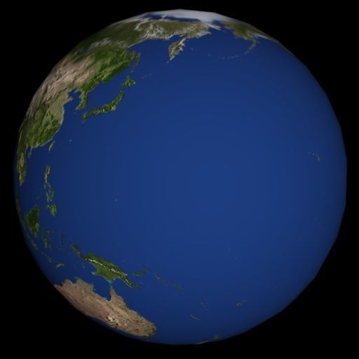 High Quality Rotating Earth Model Low-poly 3D model_42