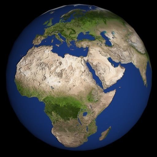 High Quality Rotating Earth Model Low-poly 3D model_8