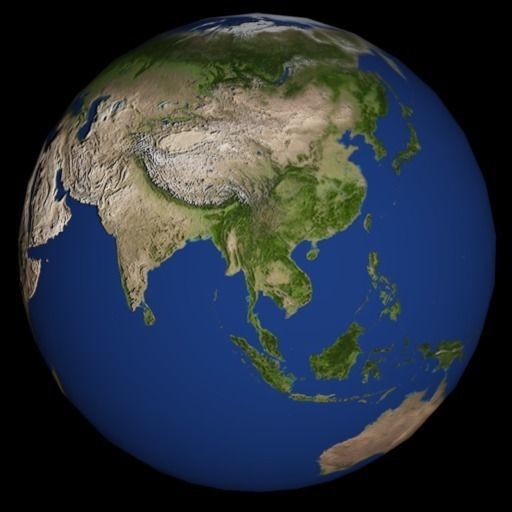 High Quality Rotating Earth Model Low-poly 3D model_29