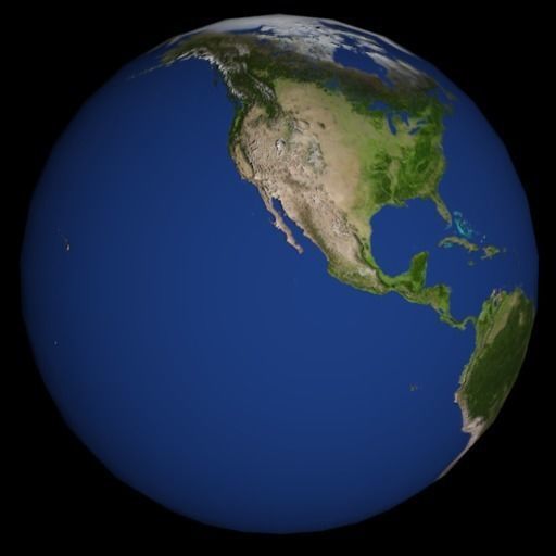 High Quality Rotating Earth Model Low-poly 3D model_63