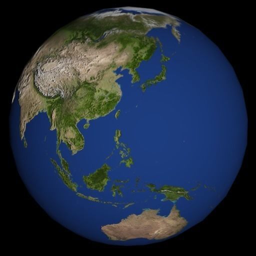 High Quality Rotating Earth Model Low-poly 3D model_32