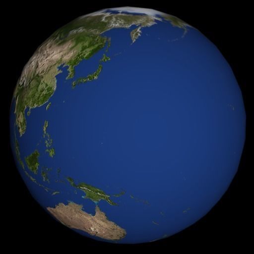 High Quality Rotating Earth Model Low-poly 3D model_46