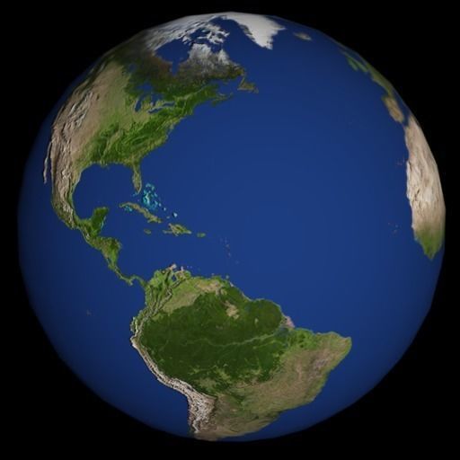 High Quality Rotating Earth Model Low-poly 3D model_7