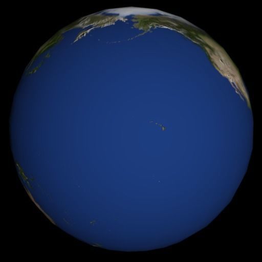 High Quality Rotating Earth Model Low-poly 3D model_54