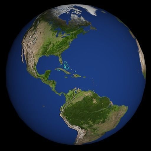 High Quality Rotating Earth Model Low-poly 3D model_4