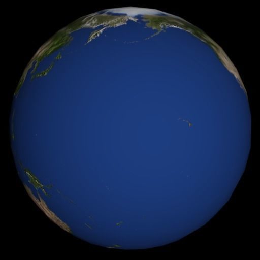 High Quality Rotating Earth Model Low-poly 3D model_48