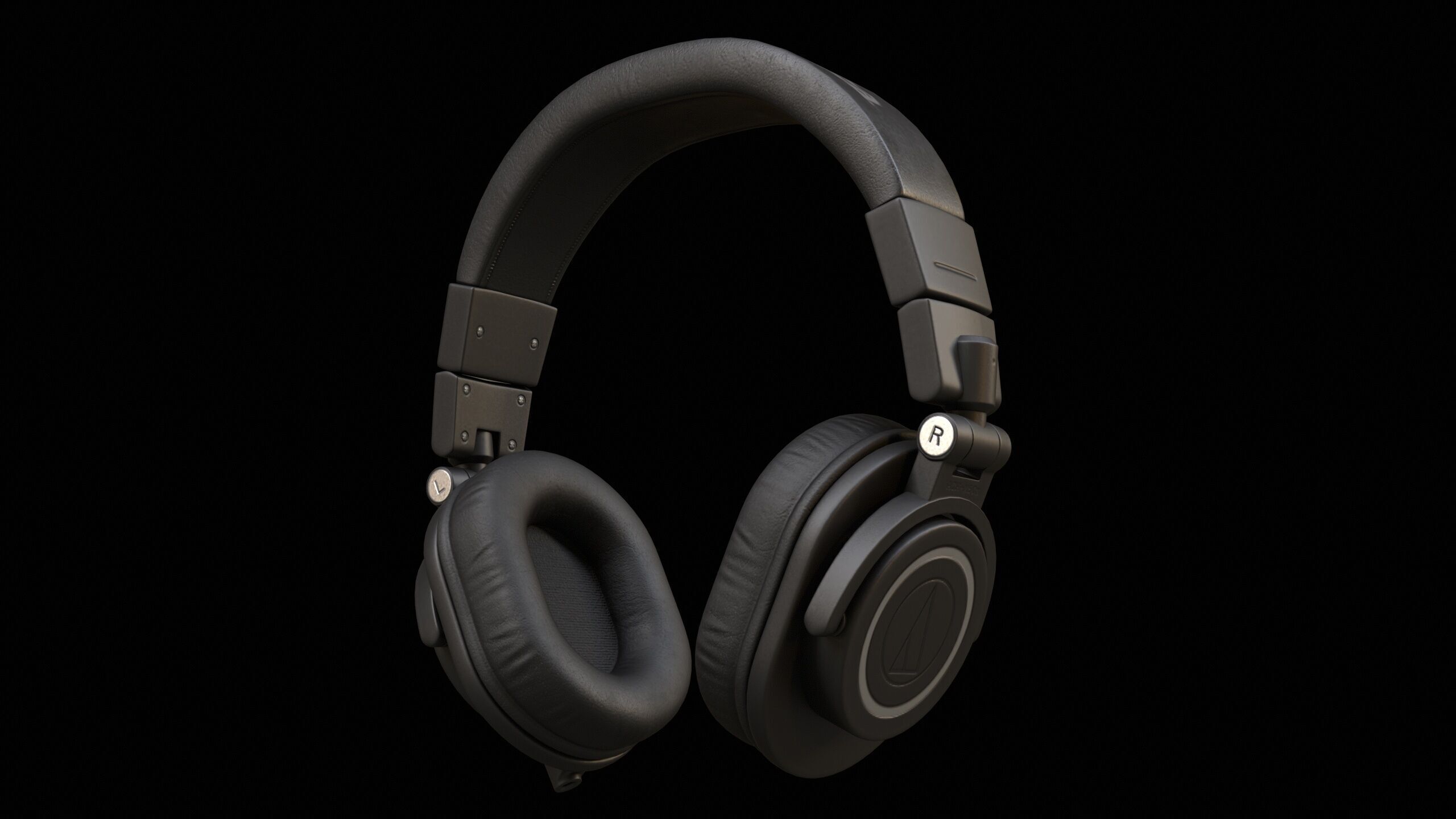 Audio Technica Headphone ATH-M50X PBR 3D model_2