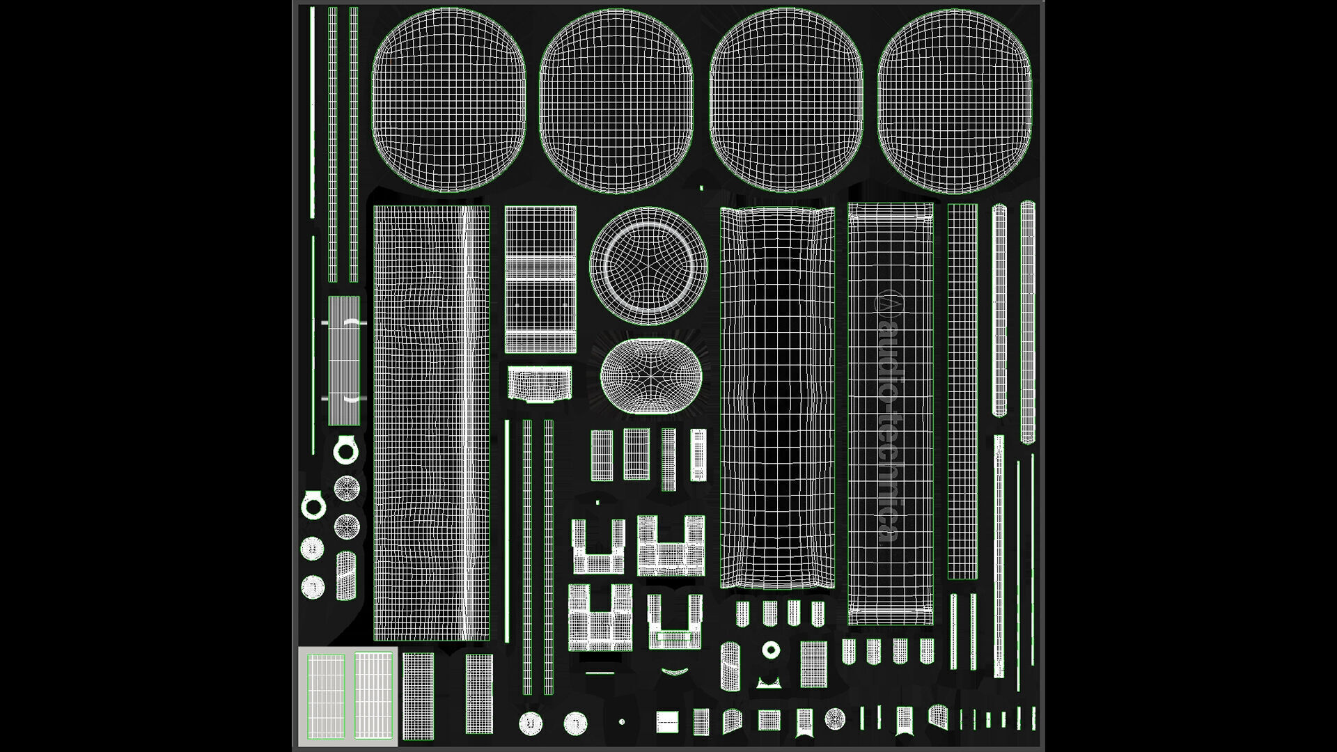 Audio Technica Headphone ATH-M50X PBR 3D model_23