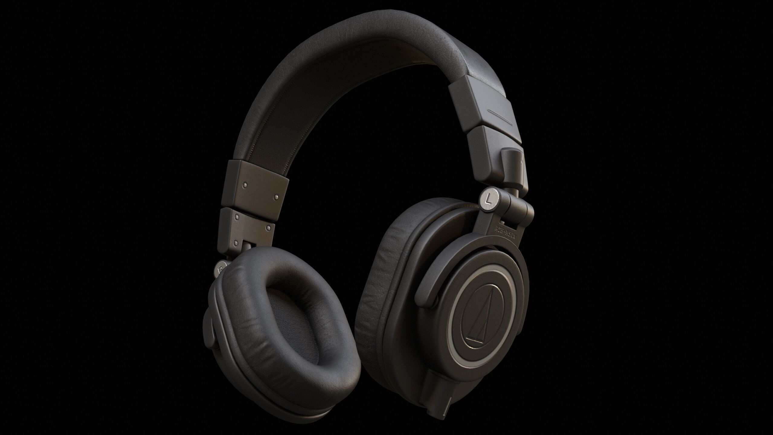 Audio Technica Headphone ATH-M50X PBR 3D model_4