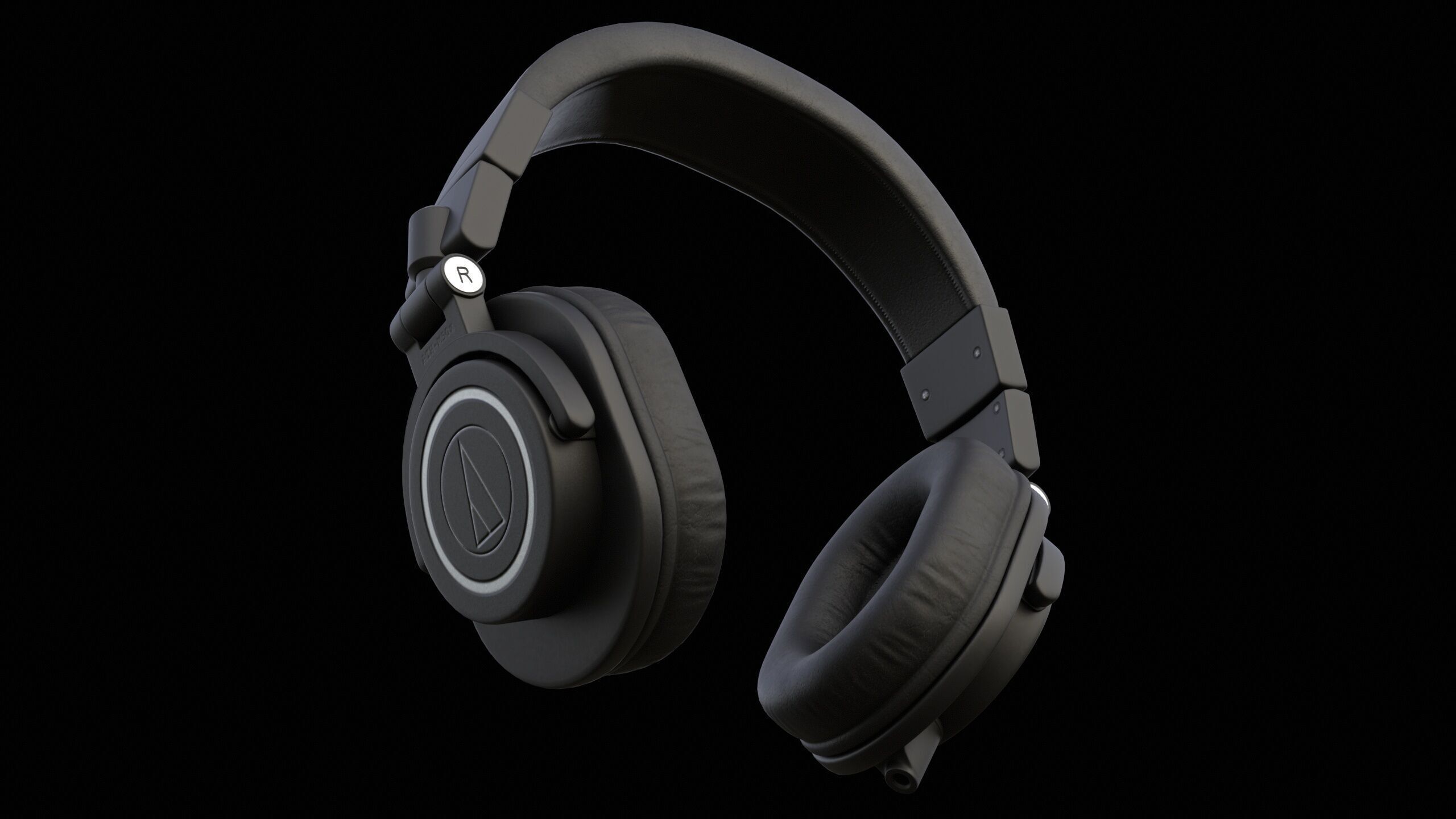 Audio Technica Headphone ATH-M50X PBR 3D model_9