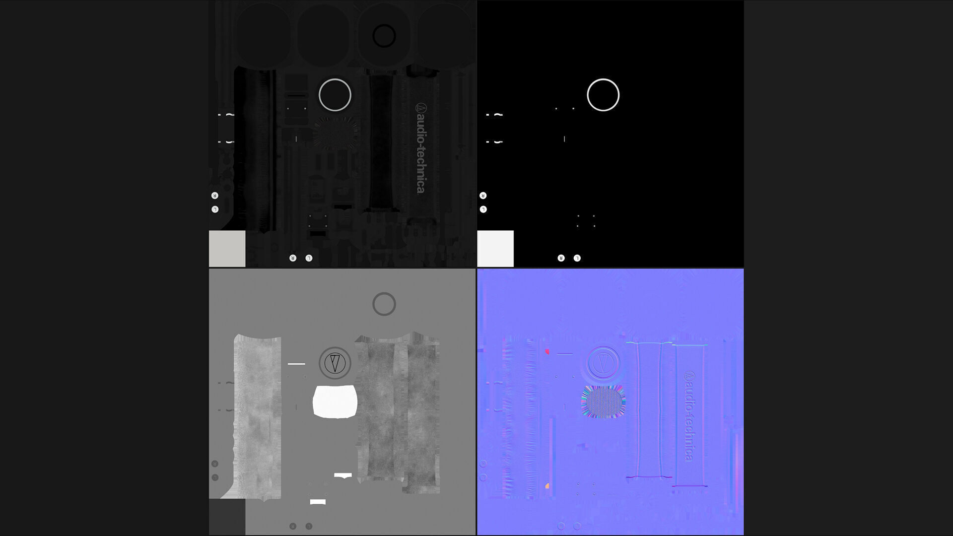 Audio Technica Headphone ATH-M50X PBR 3D model_24