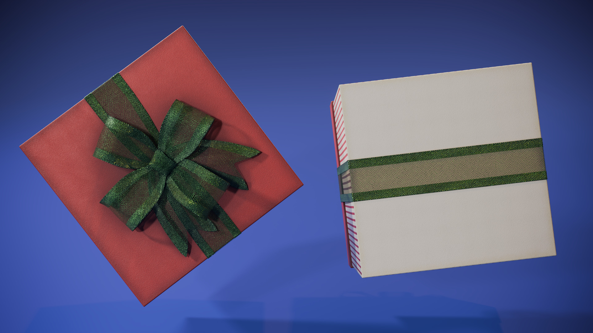 Tiny Holiday Gift Box Low-poly 3D model_4