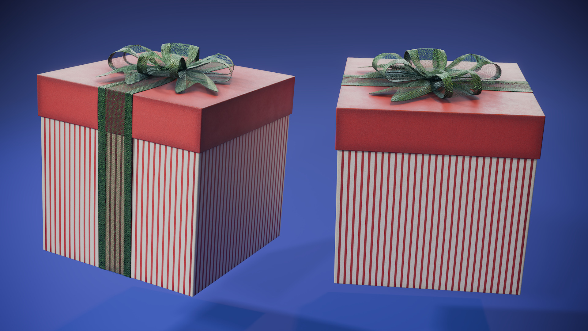 Tiny Holiday Gift Box Low-poly 3D model_3
