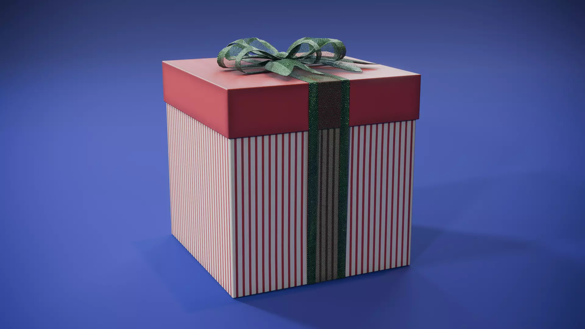 Tiny Holiday Gift Box Low-poly 3D model_0