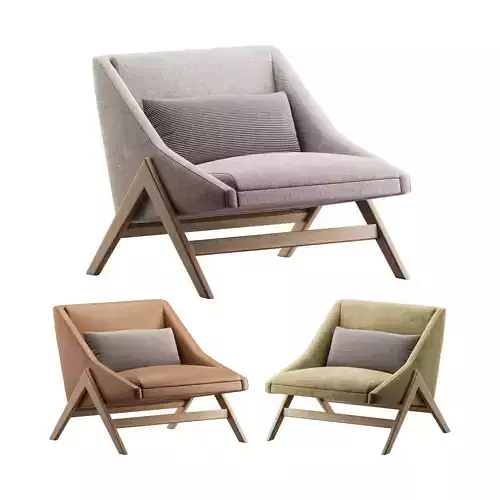INK IVY Accent Chair Modern Mid 3D model