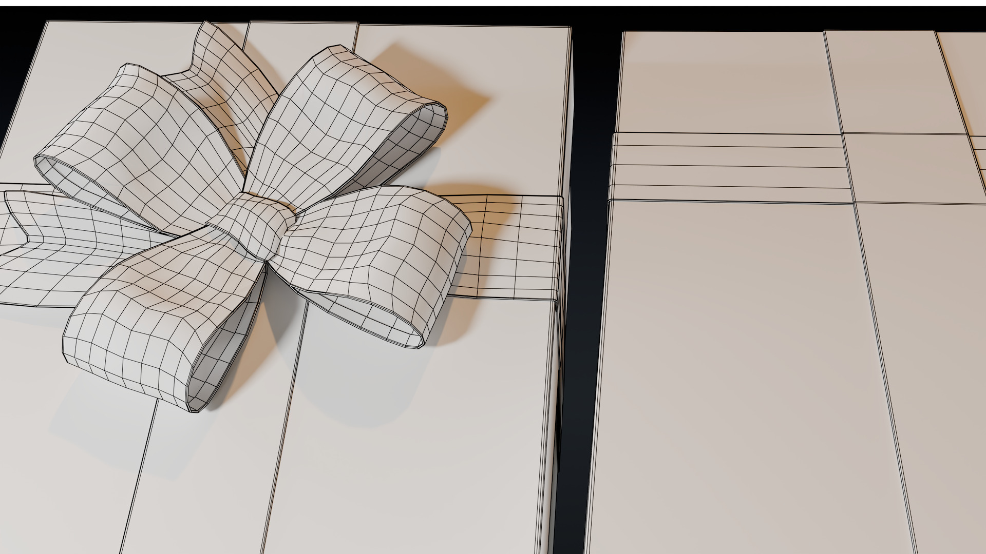 Blue Waves Gift Box Low-poly 3D model_5